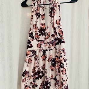 Kendall & Kylie Floral Romper With Sexy Keyhole Design